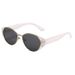 Retro Cat Eye Sunglasses For Women - Metal Oval Frame (High-End Celebrity Style, UV400 Protection)_viptrois.com