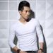 Men's Base Layer Shirt 2024 Casual Long Sleeve T-Shirt V-Neck Gray Slim Fit Inner Wear Trendy Spring Autumn Style_viptrois.com