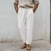 Men's Athletic Casual Pants - Summer Elastic Waist With Drawstring | Straight Leg Solid Color Sports Trousers | Breathable & Comfortable_viptrois.com