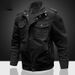 2025 Spring And Autumn Tooling Men's Jacket Casual Stand-up Collar Badge Embroidered Large Size Jacket Men_viptrois.com