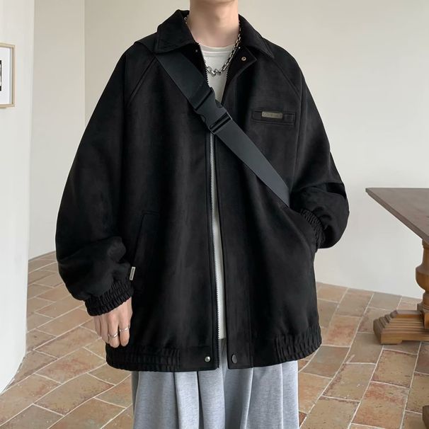 Suede Men, Spring Autumn New Style, High-End Feel, Cool Trendy Brand, Office Worker And Student Party Hot-Selling Jacket_viptrois.com