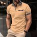 2025 Summer New Men's Fashion Slim And Comfortable Shirt Chest Pocket Lapel Button Business Color Match Casual Breathable T-shirt_viptrois.com
