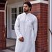Men's Clothing Middle East Dubai Turkish Muslim Men's Robe Solid Color Loose Small Stand Collar Design Thobe 927 104_viptrois.com