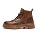 2025 New Trendy Martin Autumn High-top Leather Shoes American Work Fashion Men's Short Boots_viptrois.com