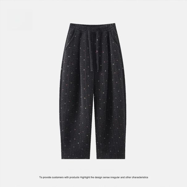 Fleece-lined Thickened! New High-quality Versatile Loose Comfortable Trendy Scimitar Casual Pants With Cool Color Points_viptrois.com