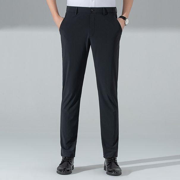 Men's Clothing New Men's Casual Pants Ice Silk Thin Trousers Middle Aged And Young Men's Brand Trousers 5a Grade Antibacterial Pants_viptrois.com