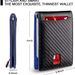 Men’s Bags RFID Carbon Fiber Card Holder Microfiber Genuine Leather Multi Card Slot Dollar Clip Coin Purse Men's Credit Card Holder_viptrois.com