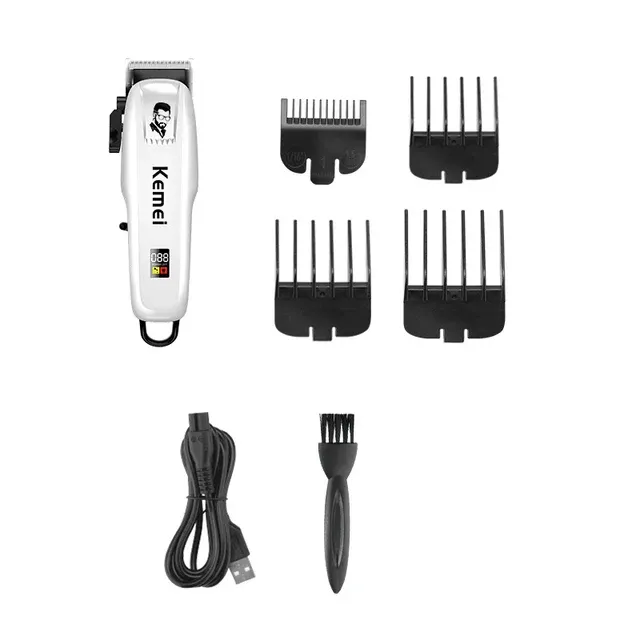 1990 Professional Fade Clipper Electric Men Trimmer hine LCD Display Barber Hair Cutter Magnetic Limit Combs_viptrois.com