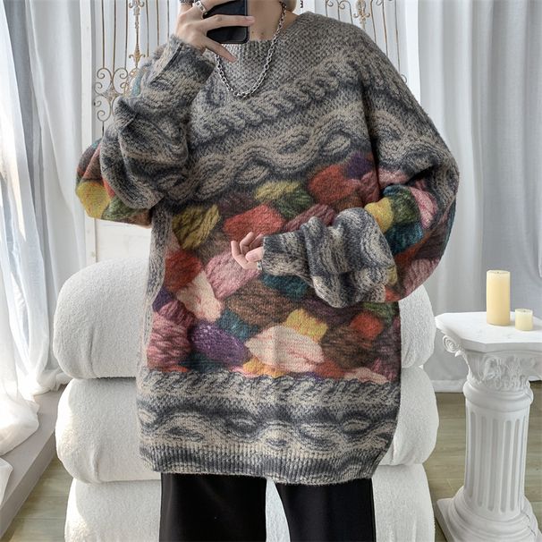 Design Pired Woolen Men In Autumn Winter, Plus Size For Teenagers, Soft Trendy, And Cool Knit Sweater_viptrois.com