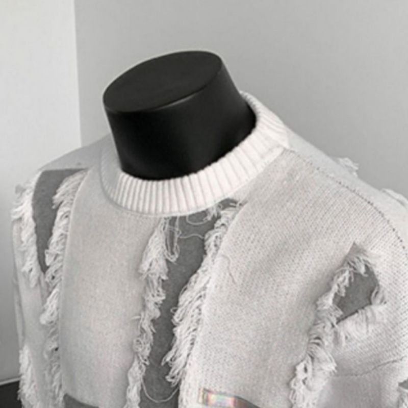New Collection Of Tattered Sweaters For Autumn And Winter, Youth Knitwear, Student Base Pullover Sweater_viptrois.com