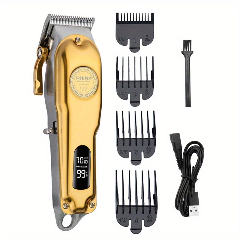 Professional Hair Clippers For Men Cordless Set , Hair Cutting Kit & Zero Gap T-Blade Trimmer Combo,With LED Display, Holiday Gift Father's Day Gift_viptrois.com