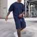Men's Summer Casual Sport Outfit - Quick-Dry Short Sleeve T-Shirt & 5-Inch Shorts Set (Black, Grey, Navy, Khaki, More Colors)_viptrois.com