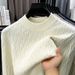 "Men's High Neck Jacquard Sweater – Premium Knit Pullover For Autumn & Winter Layering"_viptrois.com