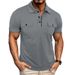 Men's Tactical Polo Shirt – Outdoor-Ready Short Sleeve With Dual Chest Pockets & Henley Collar (8 Colors, M-XXXL)_viptrois.com
