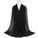 Unisex Solid color monochrome pearl chiffon shawl Long shawl Muslim shawl_viptrois.com