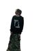 Unisex Streetwear Dark Style Pullover Hoodie With 3d Leopard Print & Uzi Graphic - Oversized Fit, Black_viptrois.com
