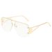 SKY CAPTAIN - Retro Aviator Sunglasses (Half-Frame Square Lenses, Versatile Fashion Shades, Hot Seller)_viptrois.com