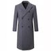 Loom Loom Treasure Quilted Extra Long Slim Thickened Over-the-Knee Double-Breasted Woolen Jacket Winter European And American_viptrois.com