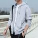 Men's Clothing Fleece Hooded Zip-Up Sweatshirt - Casual Loose Fit Pullover With Side Pockets, Fall Winter Warm Fleece Lining, Streetwear Fashion_viptrois.com