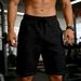 Men's Clothing Men's Quick Drying Sports Shorts Fitness Running Casual Loose Fit Solid Color Beach Pants Five Point Drawstring Summer Style_viptrois.com