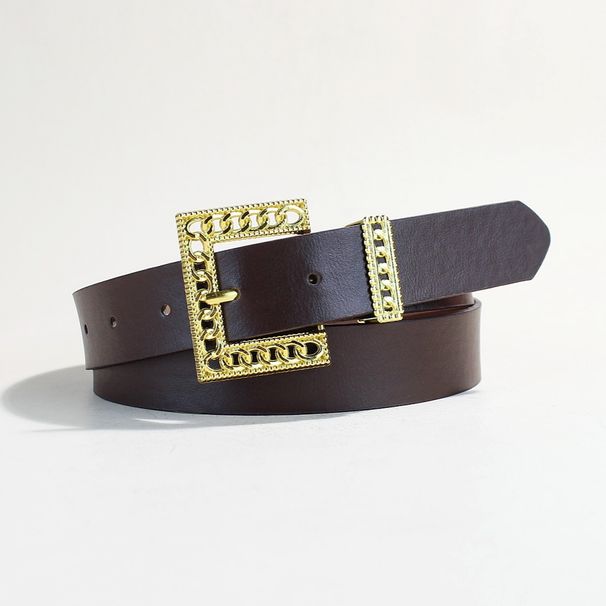Fashion Women's Belt - Leather Waistband | Adjustable Strap (1.2" Width) | Stylish Buckle For Jeans & Pants (Black/Brown, Fits 24-34 Inch Waist)_viptrois.com