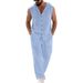 Men's Summer Hawaiian Vacation Casual Loose Fit Hooded Shirt With Pants Set Sleeveless Beachwear_viptrois.com
