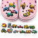 Cartoon Cute Engineering Car Series Shoes Flower Shoe Buckle Soft Rubber Shoes Accessories Toy Gift For Children_viptrois.com