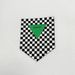 2025d Casual Turn-down Collar Polo Shirt For Men Black And White Check Badge European Style Trendy Brand Men's Short Sleeve_viptrois.com