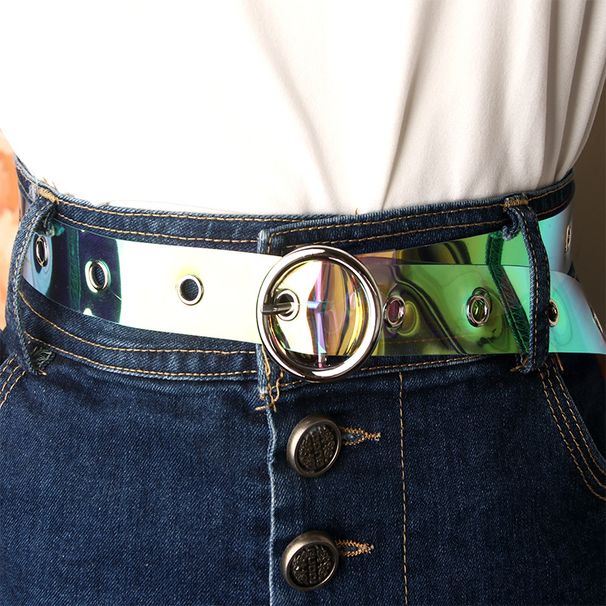 colorful eye-catching transparent belt versatile jeans girls dress decorative belt_viptrois.com