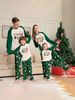 Christmas Santa Claus Snowflake letters Christmas Family suit printed homewear pajamas_viptrois.com