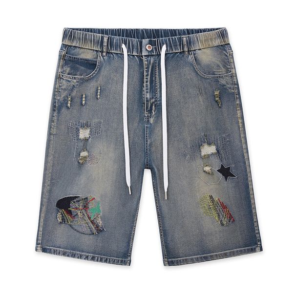 Men's Clothing Plus Size Denim Shorts 300 Pounds 8xl Trendy Brand Loose Version Five Points_viptrois.com