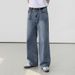 Men's Clothing Summer Casual Loose Long Pants Wide Leg Straight Pants_viptrois.com