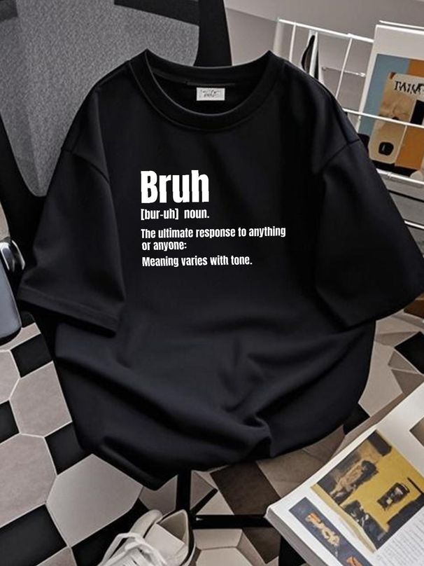 Bruh Funny Saying Sarcastic Novelty Letter Graphic Large Capacity Backpack Print Backpacks Unisex Versatile Fashion Stylish Designer Clothes_viptrois.com