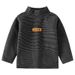 kids'clothing Thick, high-neck, long-sleeved T-shirt with baby stripes_viptrois.com