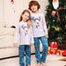 Christmas Plaid cartoon deer Christmas family dress printed home dress pajamas_viptrois.com