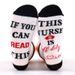 Cotton midtube nurse socks sole letter jacquard casual sports socks_viptrois.com