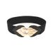 women's elastic girdle women's fashion commuter belt women's leaf peach heart elastic wide girdle with dress_viptrois.com