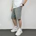 American Style Men's Denim Shorts Summer Thin Loose Straight Leg Distressed Jacquard Trendy Casual Pants_viptrois.com