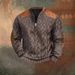 Men's Clothing 3D Digital Print Semi-Zip Knit Sweater Pullover - Lightweight Comfortable Casual Long Sleeve Top For Fall & Winter (Multiple Colors)_viptrois.com