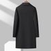Men's Clothing Simple autumn and winter wool double faced coat for men handmade long thick lapel coat large size men's clothing_viptrois.com