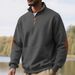 Men's Clothing European And American Casual Sports Sweatshirt Jacquard Small Checkered Stand Up Collar Half Zip Waffle Top Men_viptrois.com