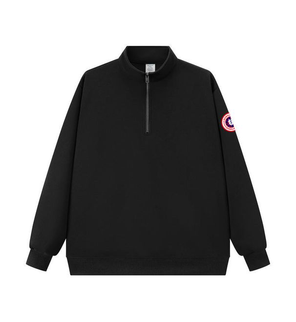 Men's Clothing 3444 320g Stand Up Collar Half Zip Sweatshirt Men's Loose Fit Armband US Map Versatile Trendy American Style Top Wholesale_viptrois.com