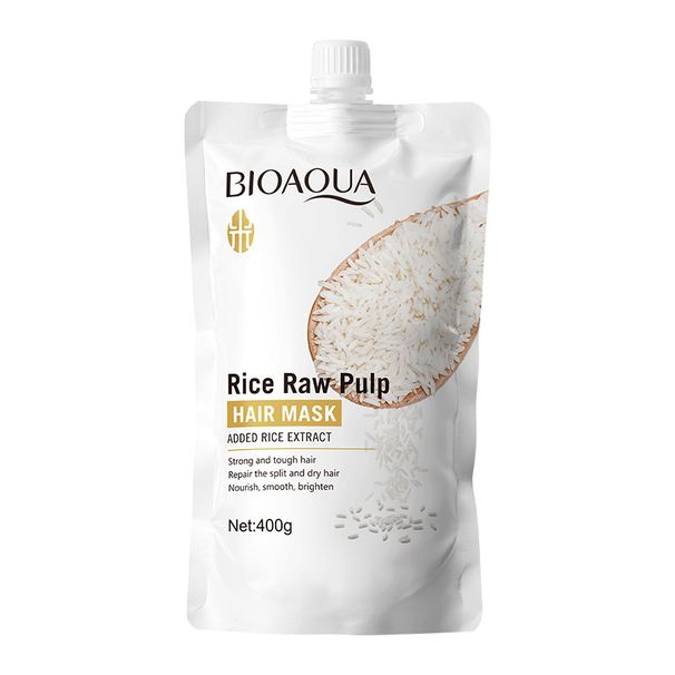 Full English Rice Pulp Hair Mask 400g BIOAOUA Smooth And Fluffy Conditioner_viptrois.com