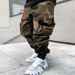 Man's clothing Cashew Flower Casual Sports Haren pants men's baggy high street multi-bag overalls_viptrois.com