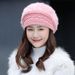 Outdoor Knitted With Fleece Lining, Thickened Beret, Korean Style Hat, Rabbit Fur For Women, Winter Warm Hat_viptrois.com