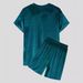 Men's Clothing Casual Short Sleeved Shorts Men Two Piece Suit_viptrois.com