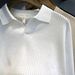 Men's Ivory White Ice Silk Knitted Polo Shirt Comfortable Hollow Out Pattern Short Sleeve Turn Down Collar T-Shirt Summer_viptrois.com