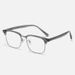 New Fashion Retro Men's Eyebrow Square Plate Business Metal Flat Mirror Anti Blue Light Glasses Frame_viptrois.com