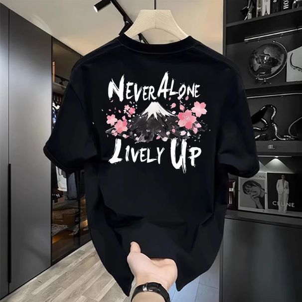 Trendy European And American Brand Short Sleeve Ins Pure Cotton Summer New Men's Printed T-Shirt Fashionable Unisex Crew_viptrois.com