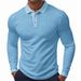 Men's Breathable Waffle Polo Shirt – Quick-Dry Long-Sleeve Golf & Casual Tee For Spring & Autumn_viptrois.com